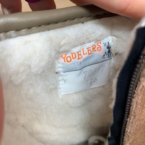 Yodelers Women's Brown Genuine Leather Boots Size 7 - Picture 3 of 14